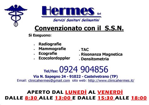 clinica hermes castelvetrano|Clinica Hermes, Via Sapegno, 24, Castelvetrano (2024).